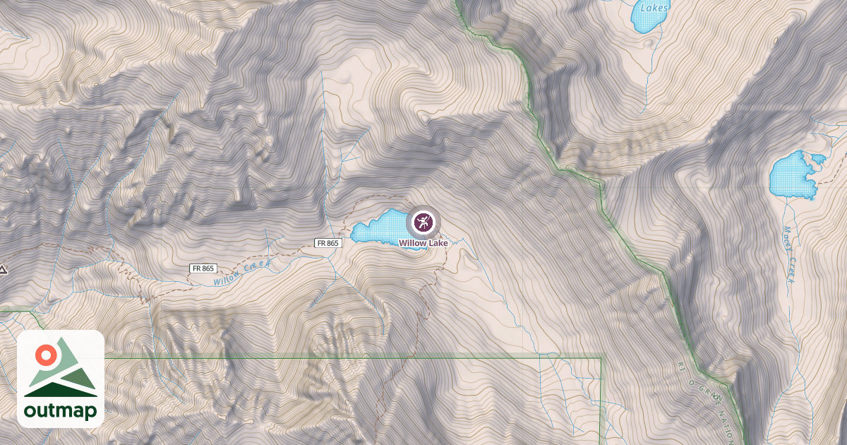 Map of Willow Lake