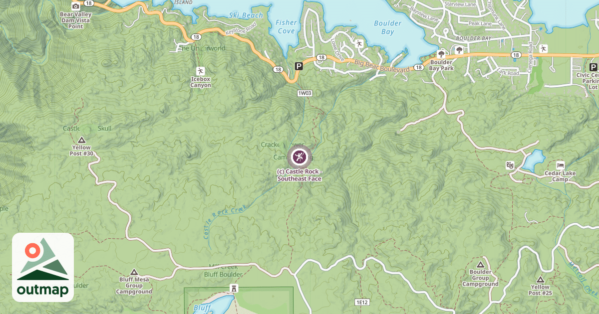 Map of (c) Castle Rock - Southeast Face