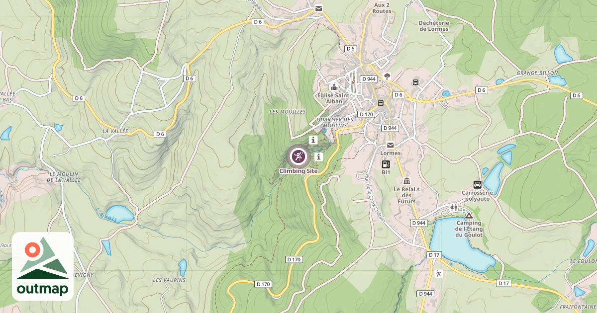 Map of Climbing Site