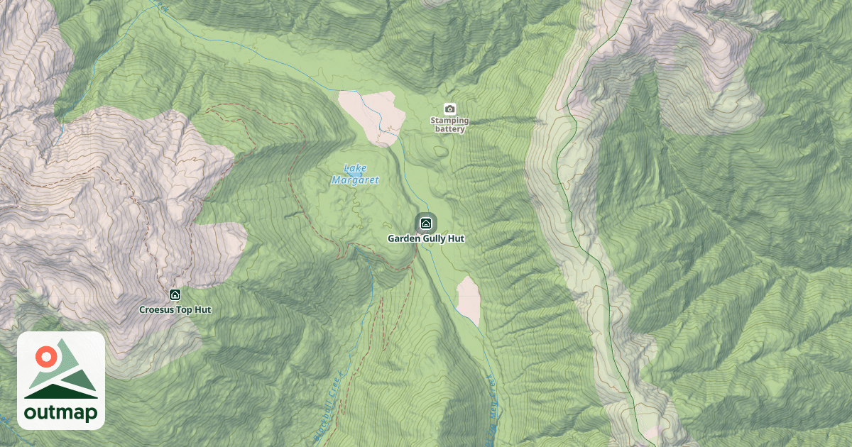 Map of Garden Gully Hut