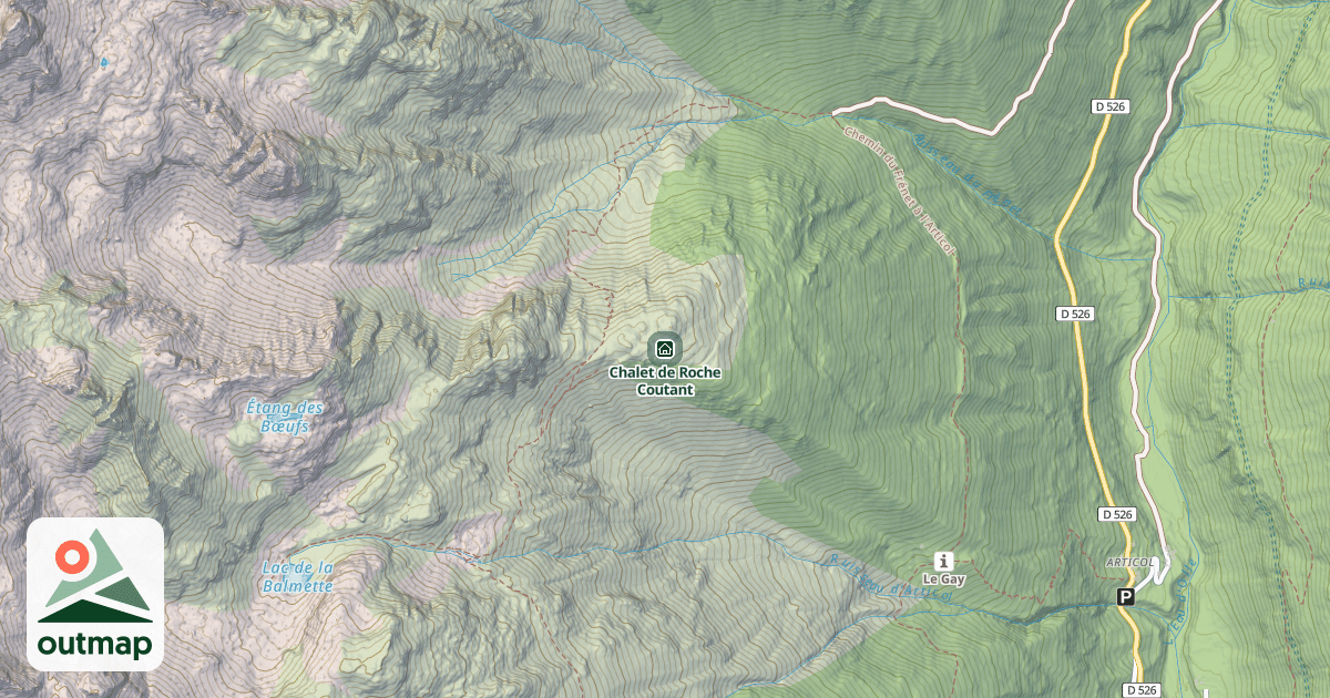 Map of Chalet de Roche Coutant