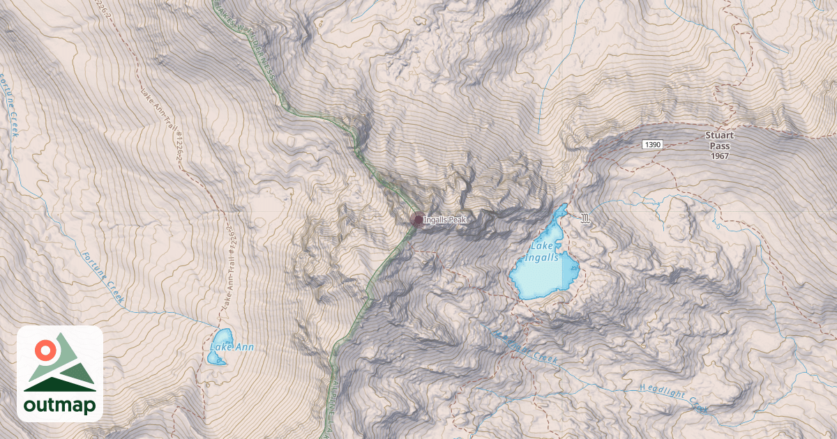 Map of Ingalls Peak