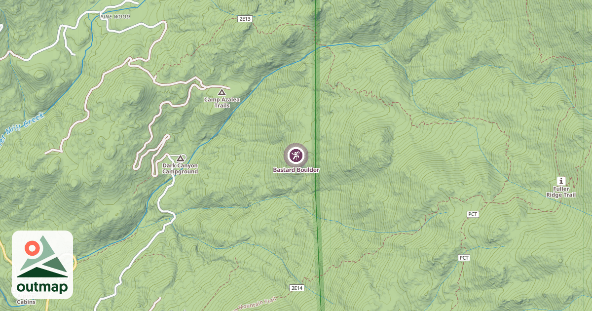 Map of Bastard Boulder