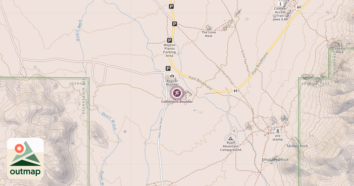 Map of Collieherb Boulder