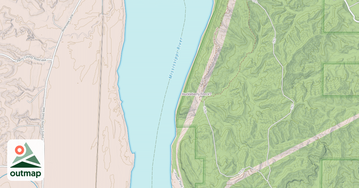 Map of Huckleberry Finn