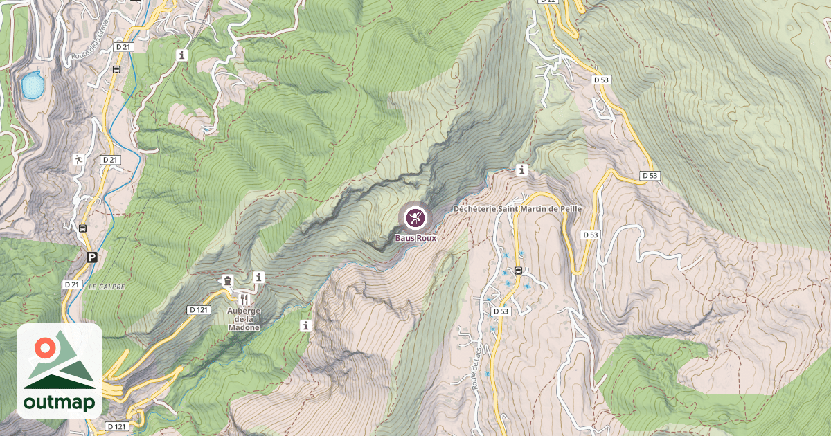 Map of Baus Roux