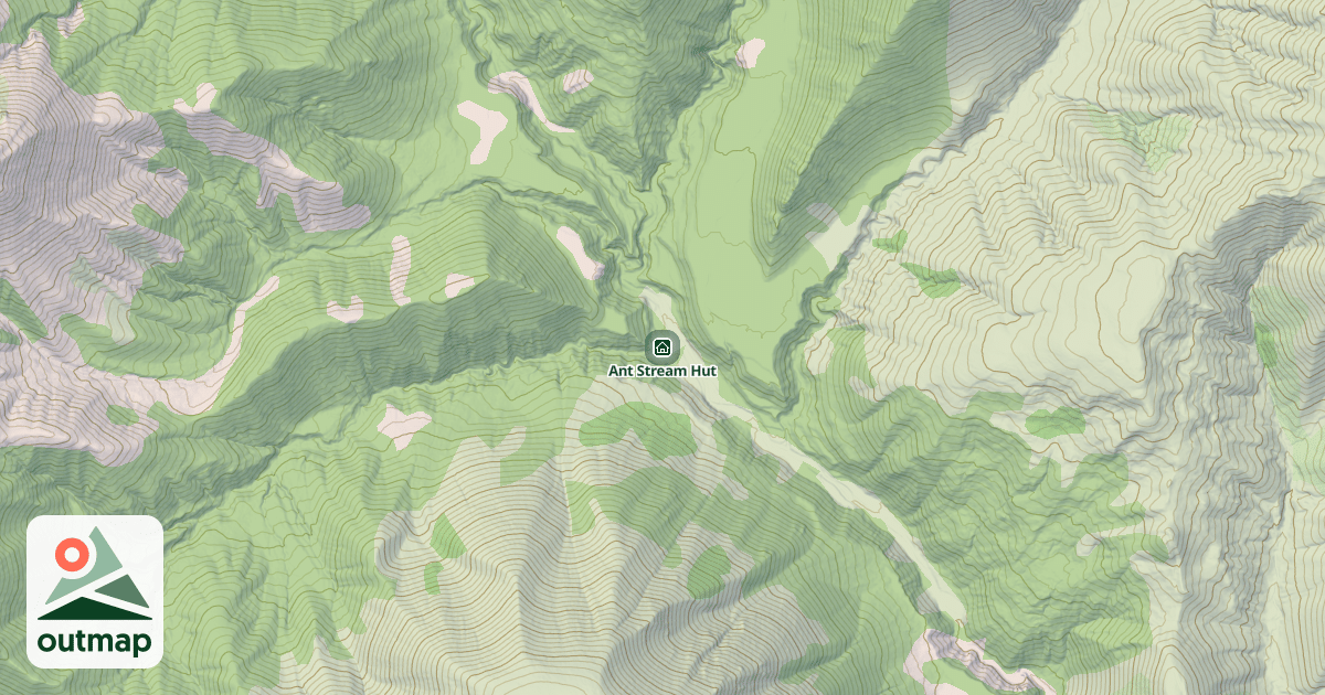 Map of Ant Stream Hut