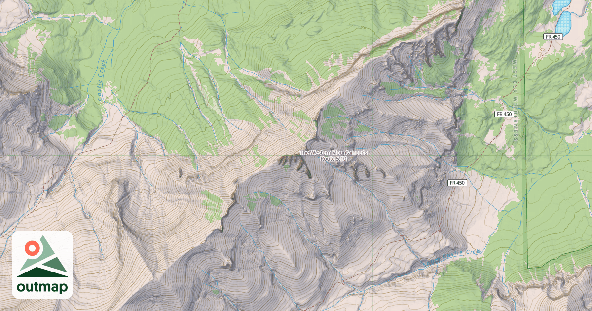 Map of The Western Mountaineer's Route
