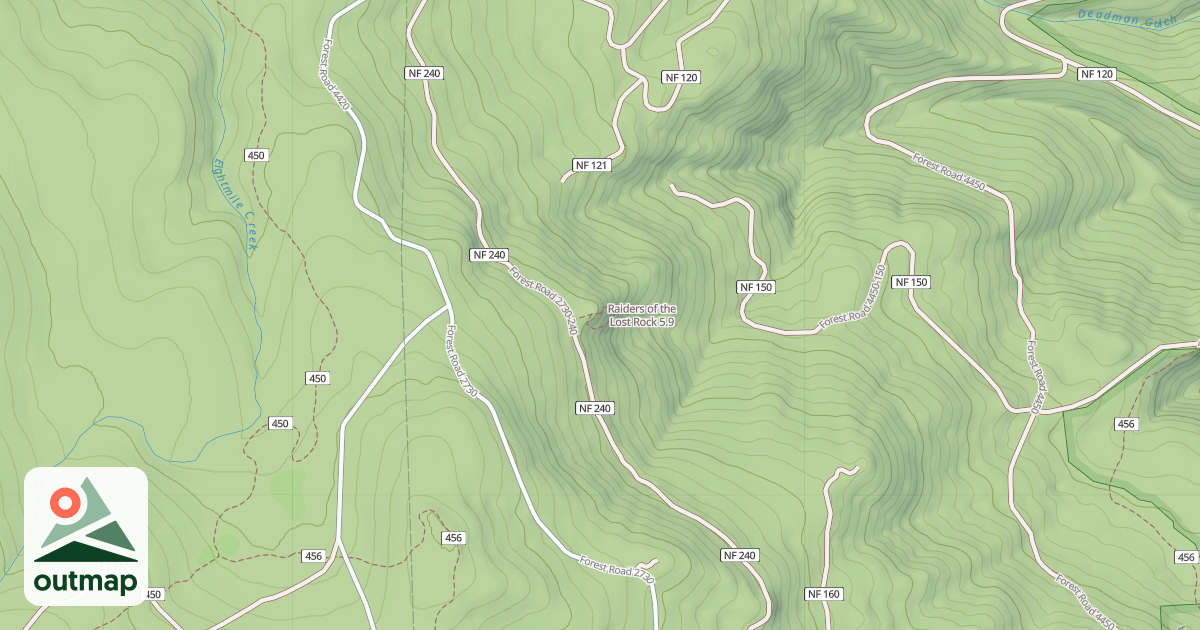 Map of Raiders of the Lost Rock