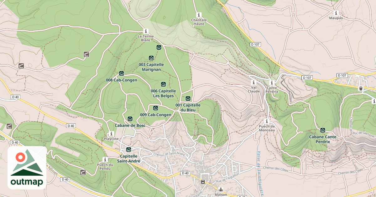 Map of 001 Capitelle du Bleu