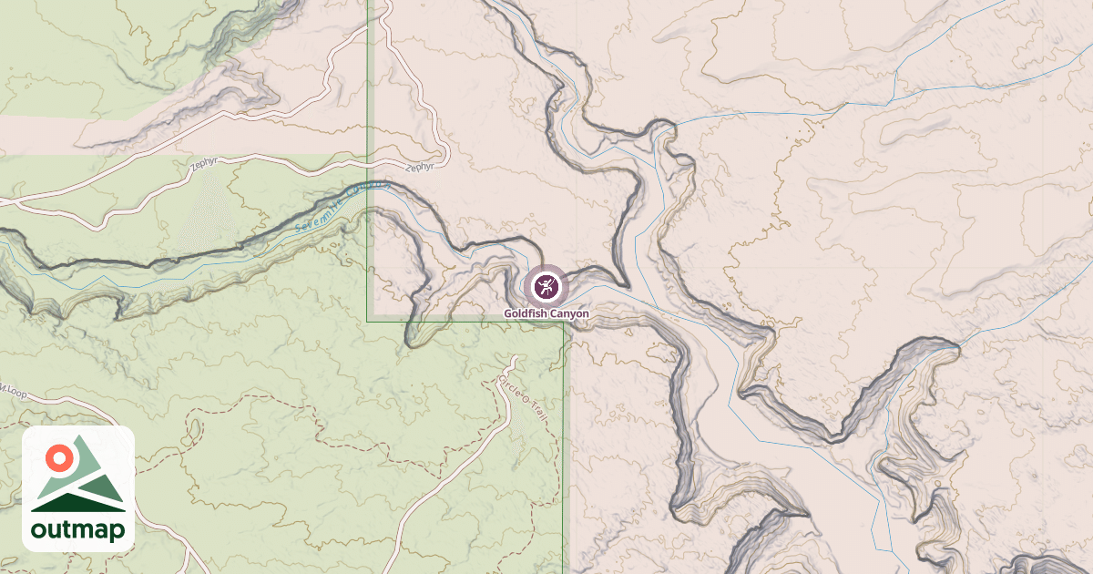 Map of Goldfish Canyon