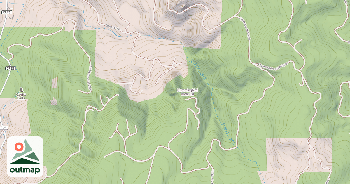 Map of Hummingbird Arete
