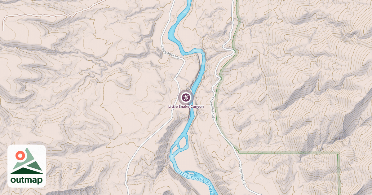 Map of Little Snake Canyon