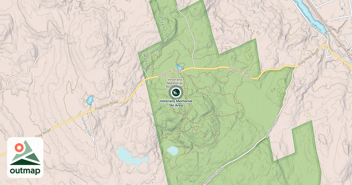 Map of Veterans Memorial Ski Area