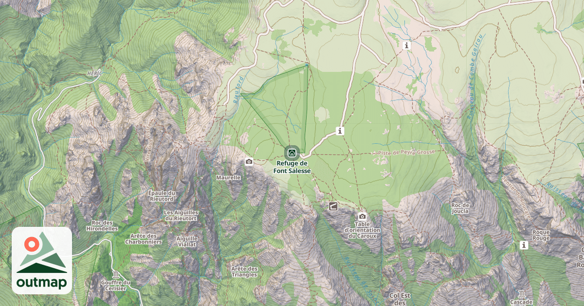 Map of Refuge de Font Salesse
