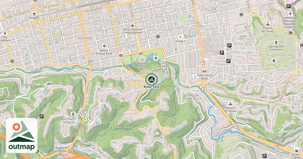 Map of Ritter Park