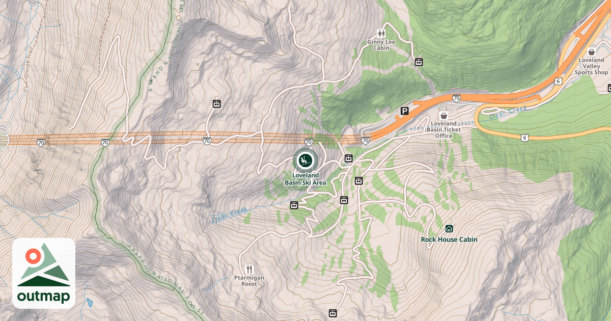 Map of Loveland Basin Ski Area