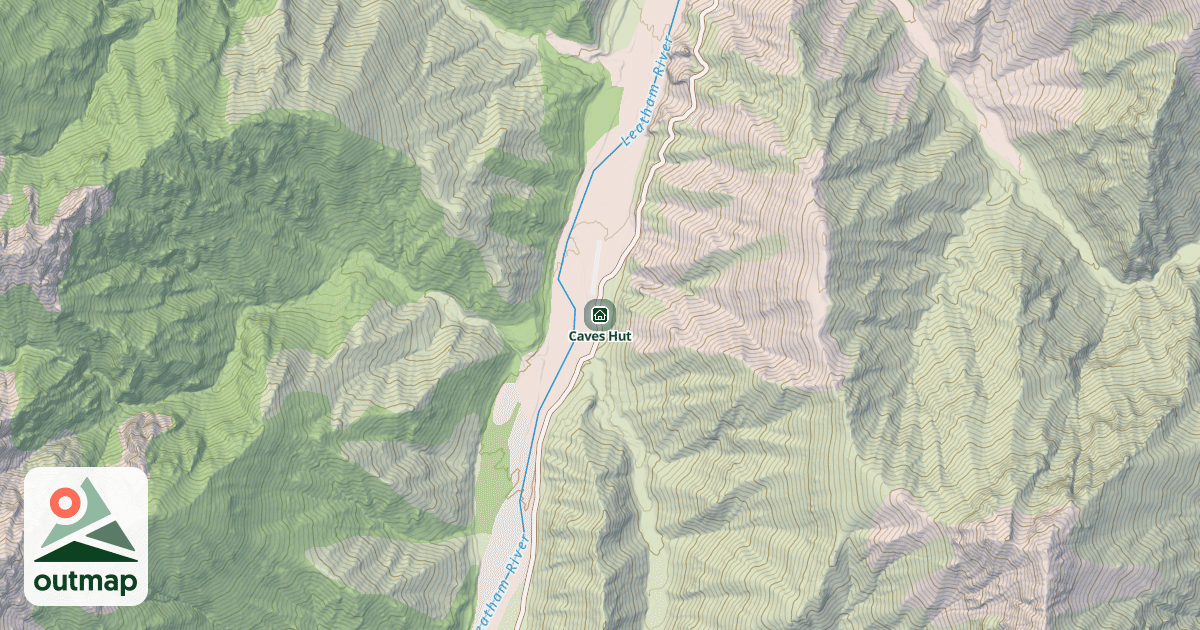 Map of Caves Hut