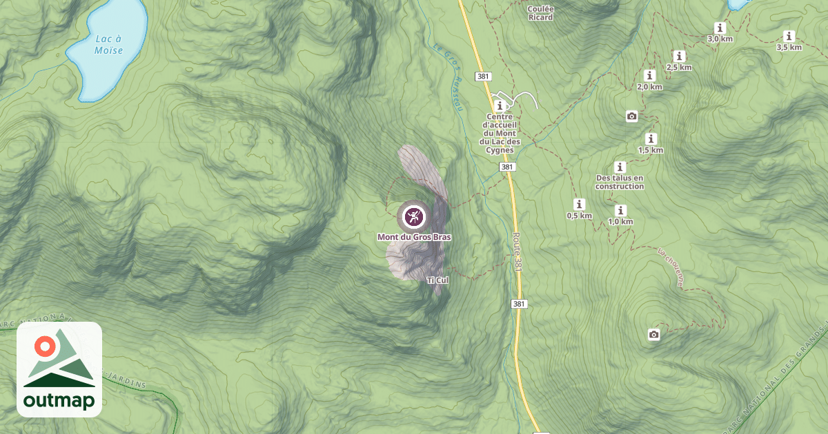 Map of Mont du Gros Bras