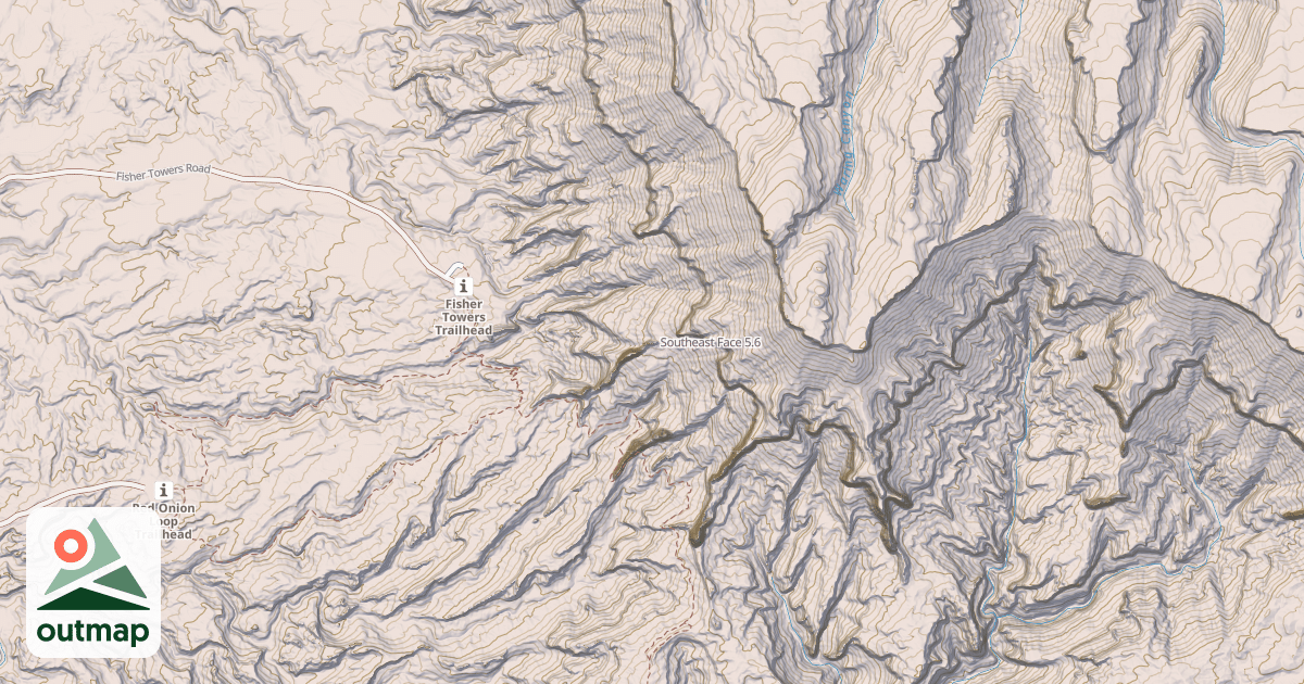 Map of Southeast Face