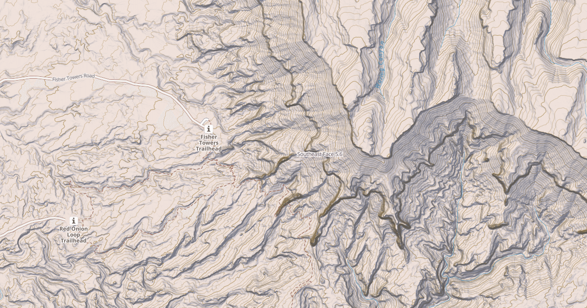 Map preview of Southeast Face