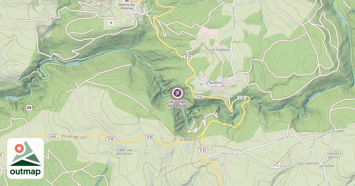 Map of Les Gorges du Banquet