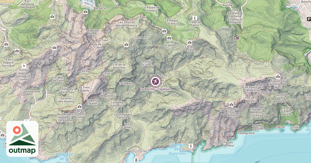 Map of Le Porche - Cigaloun