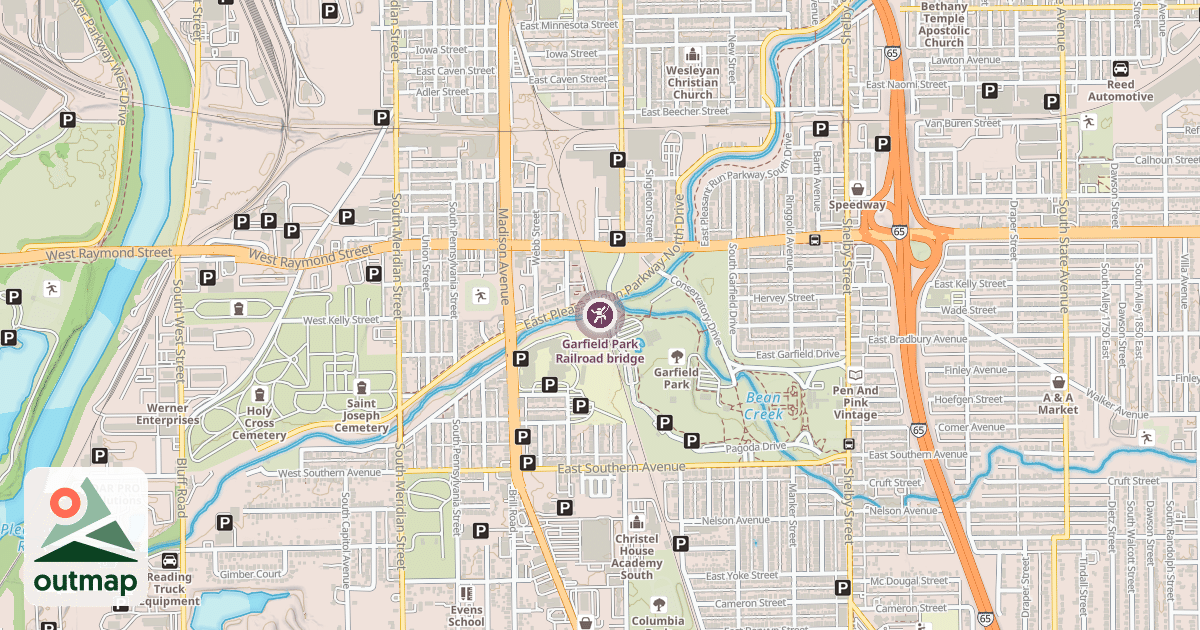 Map of Garfield Park Railroad bridge