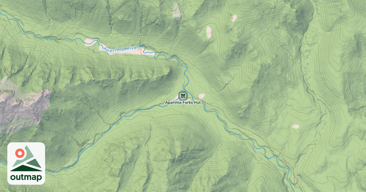 Map of Aparima Forks Hut