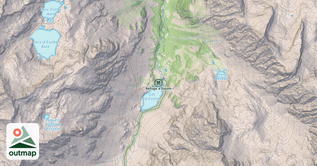 Map of Refuge d'Estom