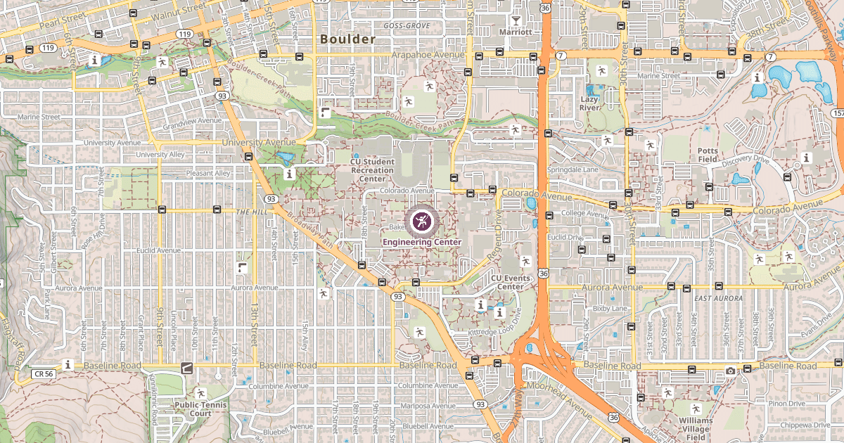 Map preview of Engineering Center