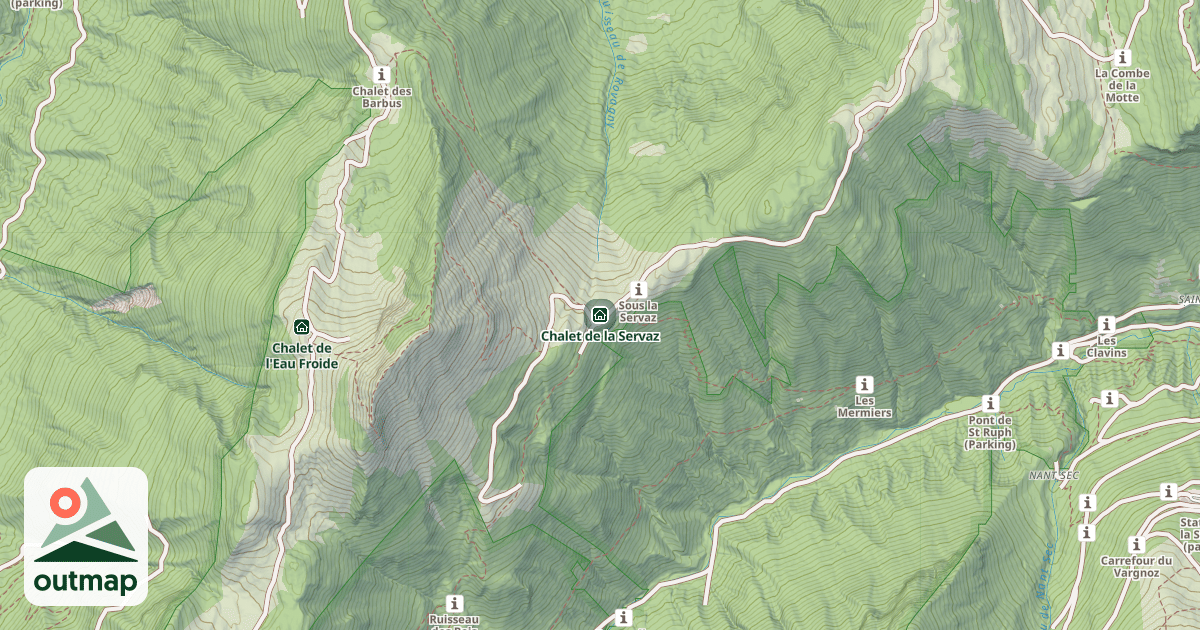 Map of Chalet de la Servaz