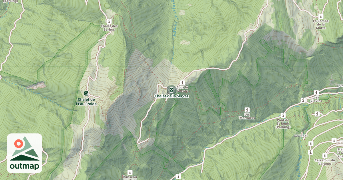 Map of Chalet de la Servaz