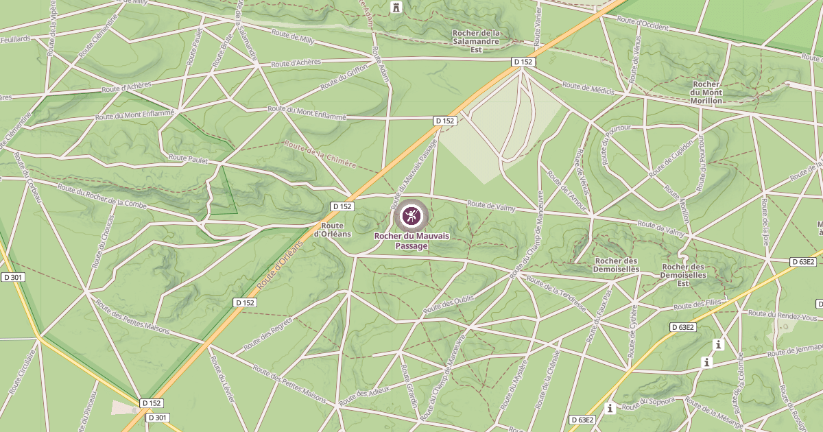 Map preview of Rocher du Mauvais Passage