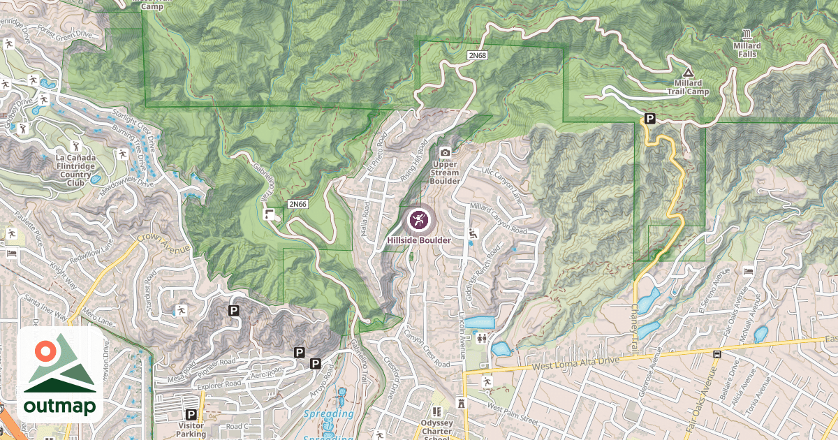 Map of Hillside Boulder