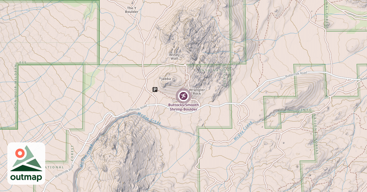 Map of Buttocks/Smooth Shrimp Boulder