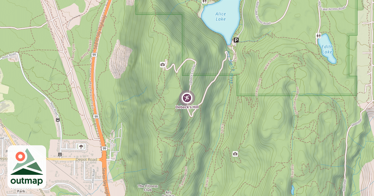 Map of Debeck's Hill