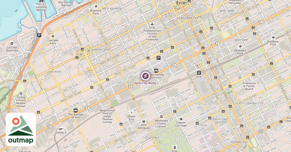 Map of Gem City Rocks