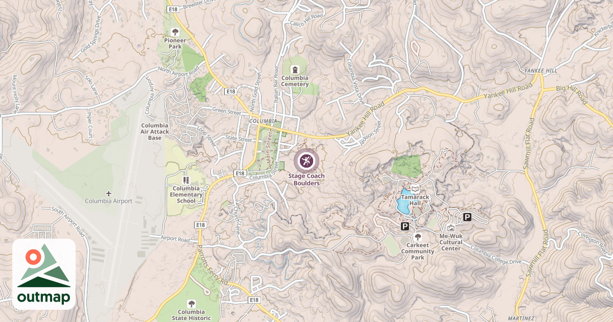 Map of Stage Coach Boulders
