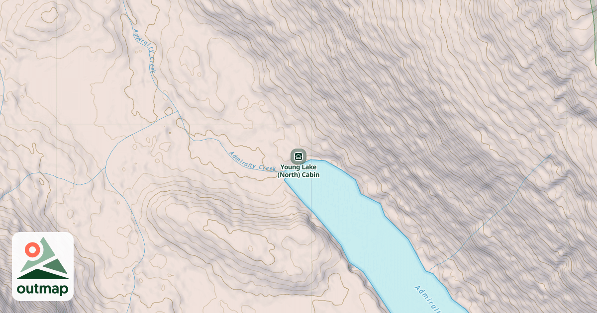 Map of Young Lake (North) Cabin
