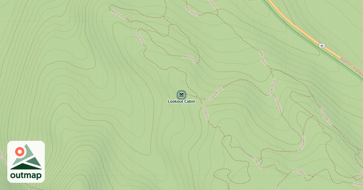 Map of Lookout Cabin