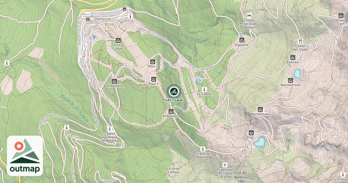 Map of Les 7 Laux