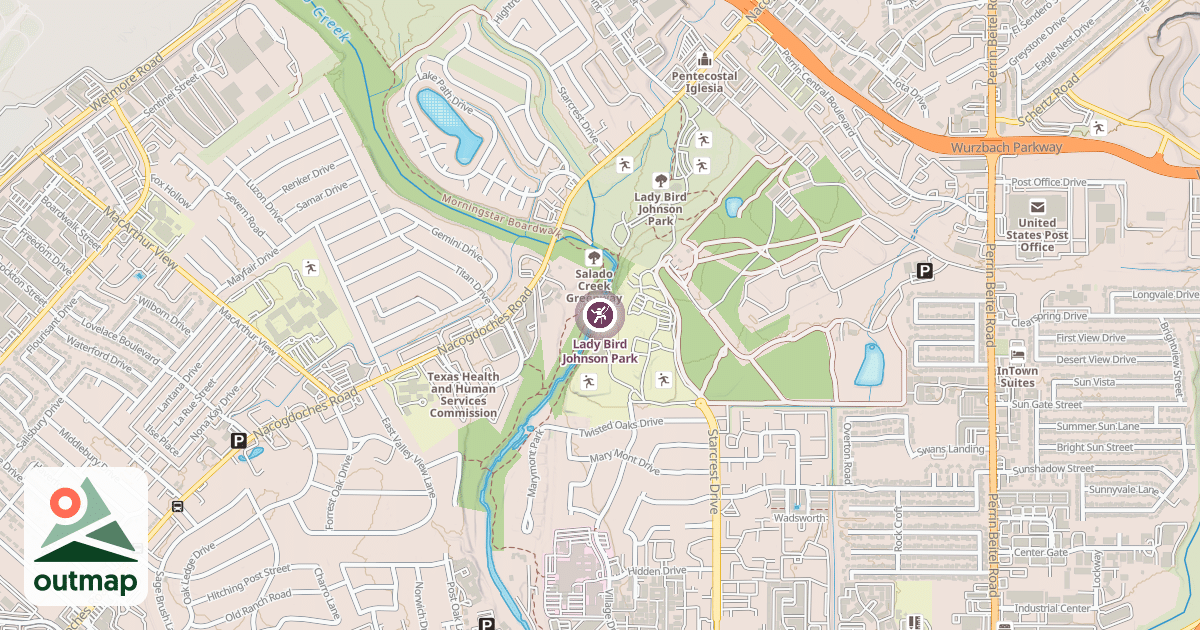 Map of Lady Bird Johnson Park