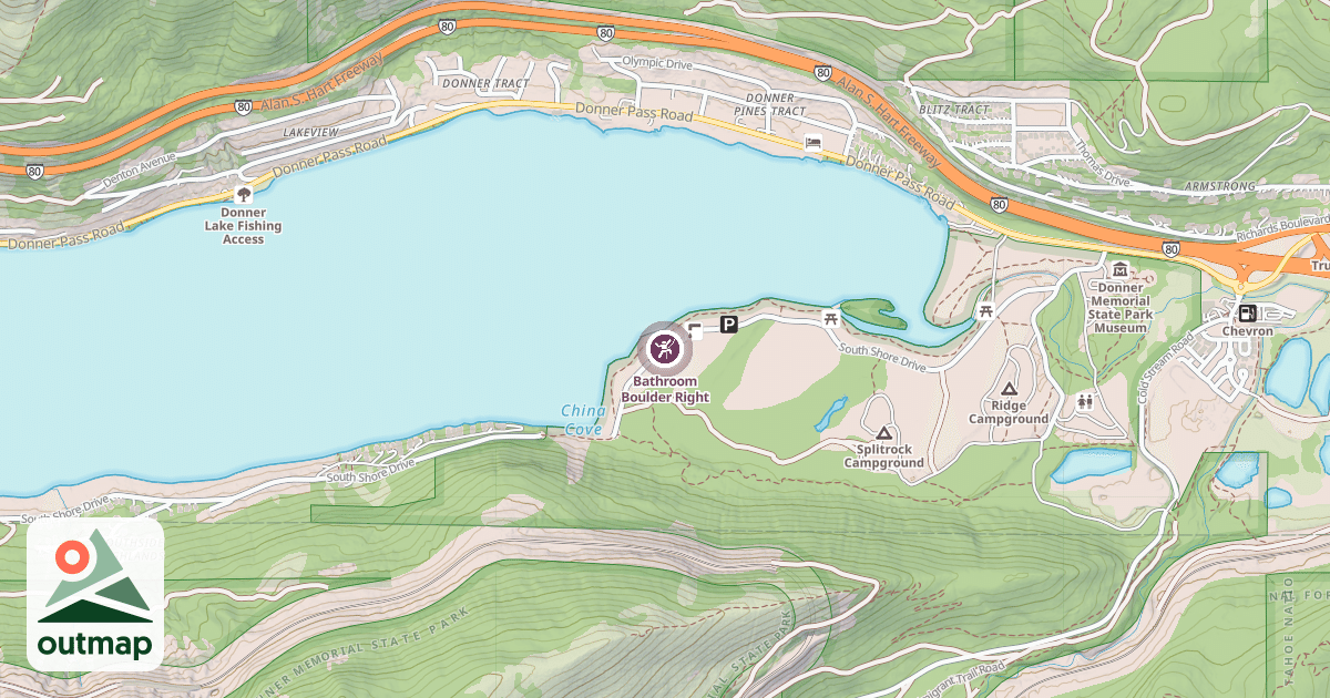 Map of Bathroom Boulder Right