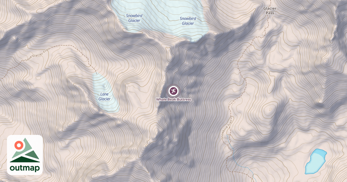 Map of Whale Beak Buttress