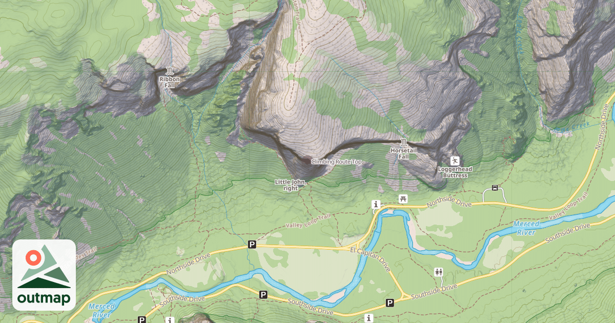 Map of Climbing Route Top
