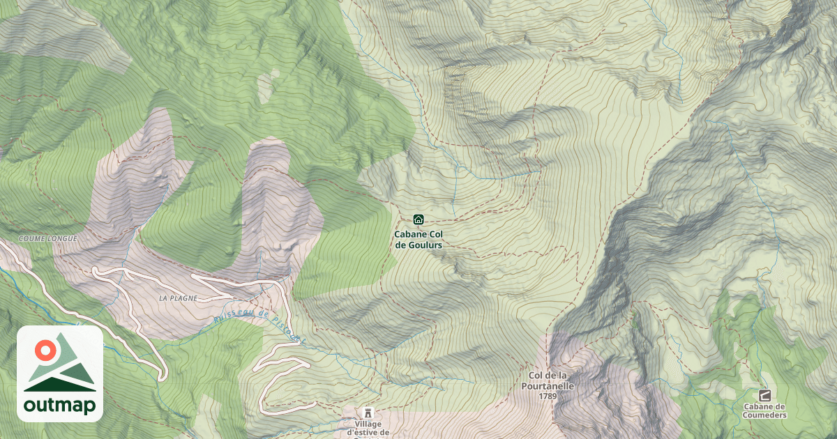 Map of Cabane Col de Goulurs