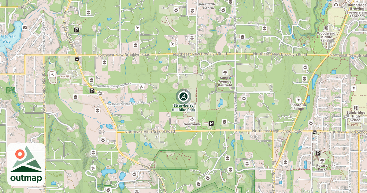 Map of Strawberry Hill Bike Park