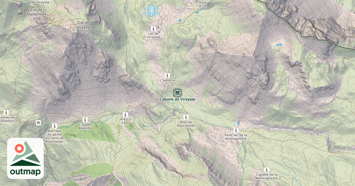 Map of Cabane de Viraysse