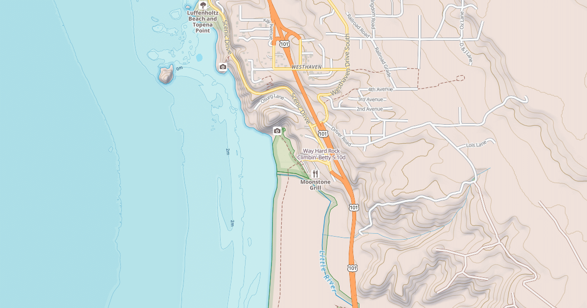 Map preview of Way Hard Rock Climbin' Betty